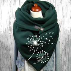 🔥Warm scarf with printed cotton buttons