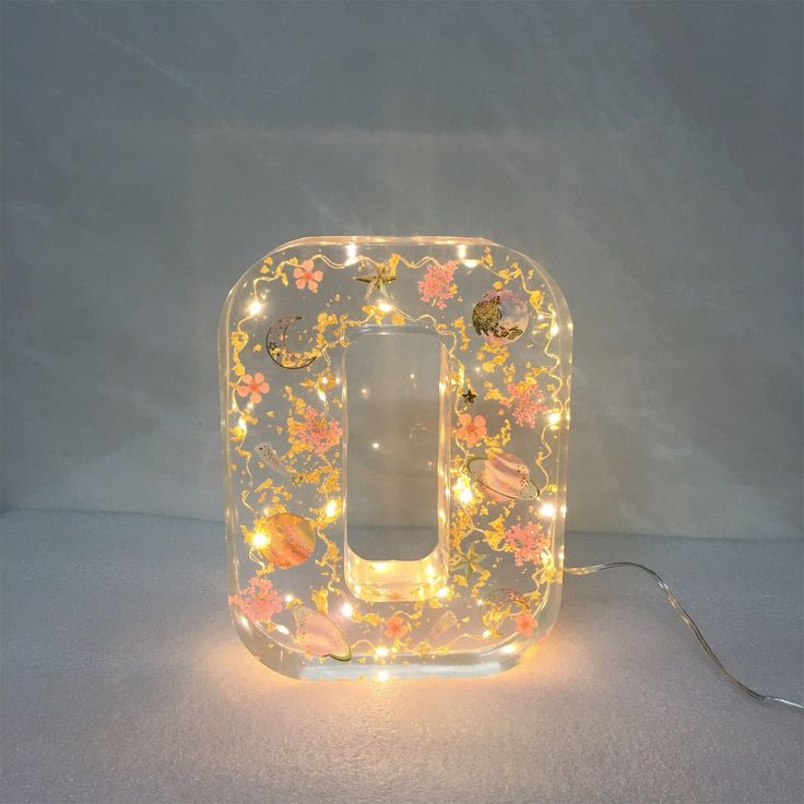 🌸Handmade Floral Resin Night Light