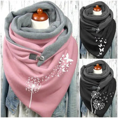 🔥Warm scarf with printed cotton buttons